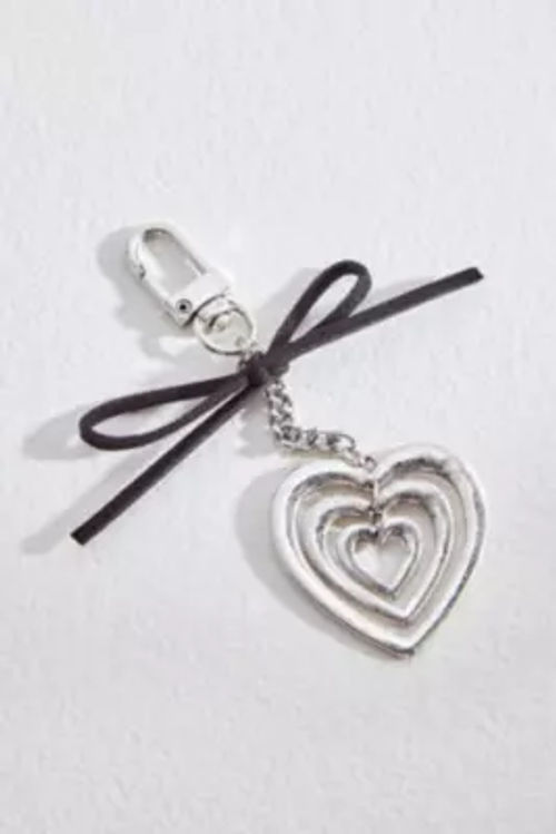 UO Tripe Heart Keyring at...