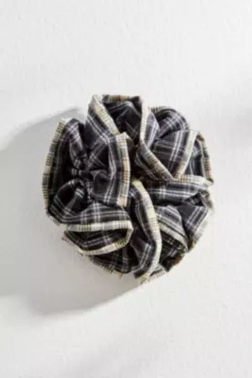 Annabelle Check Scrunchie - Black at Urban Outfitters