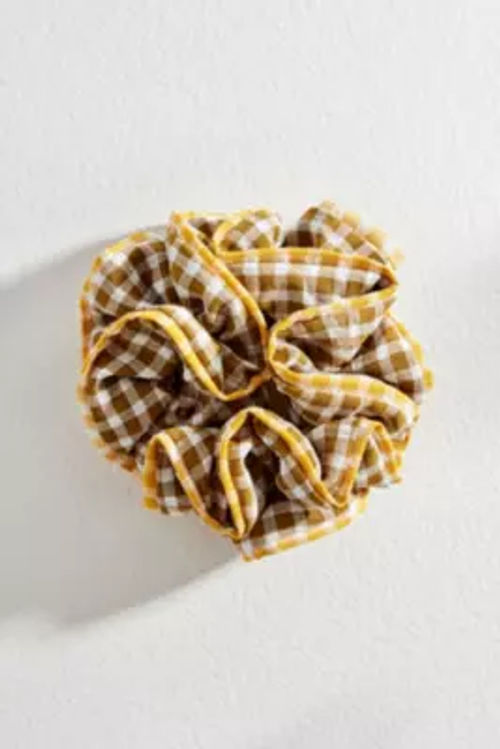 Gingham Scrunchie - Yellow at...