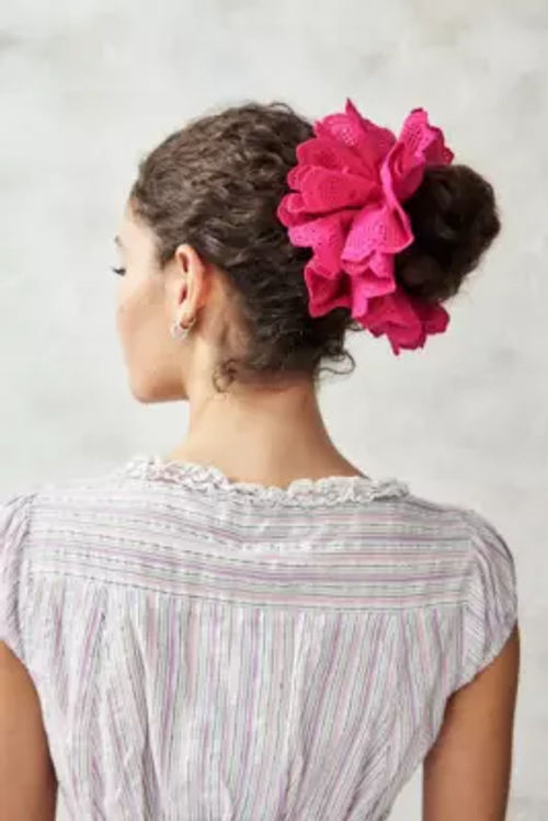 Cotton Lace Scrunchie - Pink...