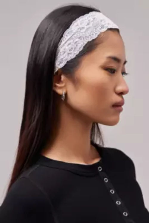 UO Lace Headband - White at...