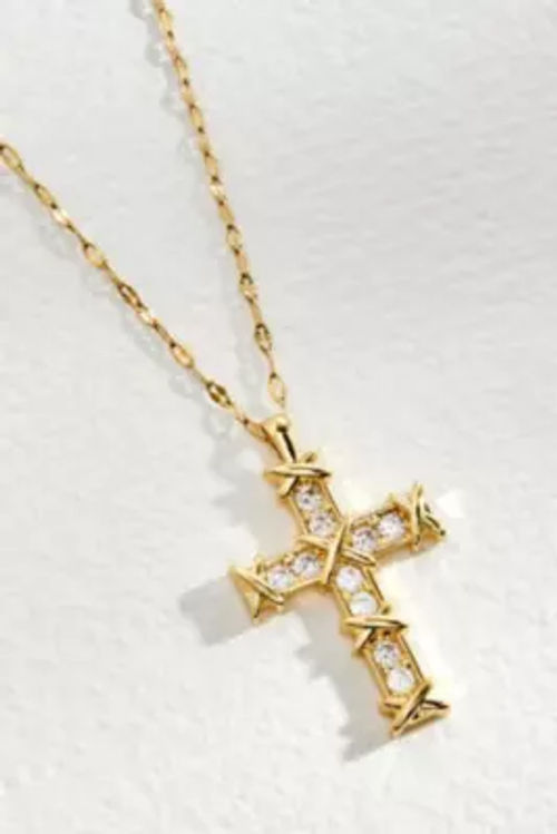 Zambah Woven Cross Necklace -...