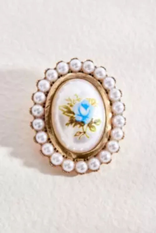 Pearl Flower Brooch - Gold at...