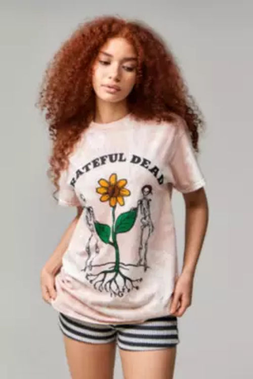 Daisy Street Grateful Dead T-Shirt - Pink S at Urban Outfitters