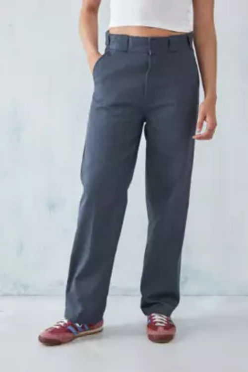 Dickies Elizaville Charcoal Workwear Trousers - Grey 28 at Urban Outfitters