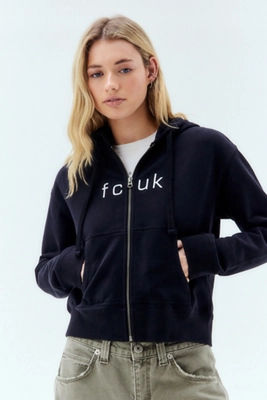 Fcuk top black hoodie