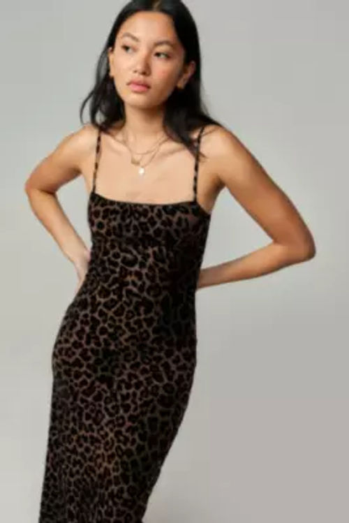 Motel Leopard Print Maxi Dress M at Urban Outfitters