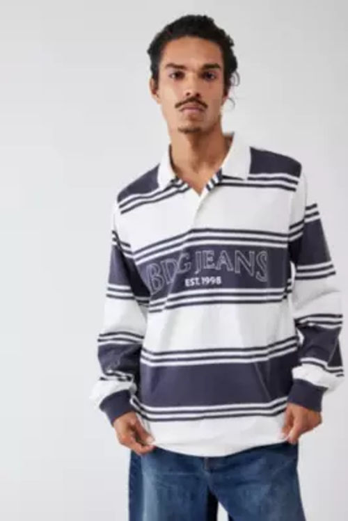 BDG Stripe Rugby Shirt XL at Urban Outfitters