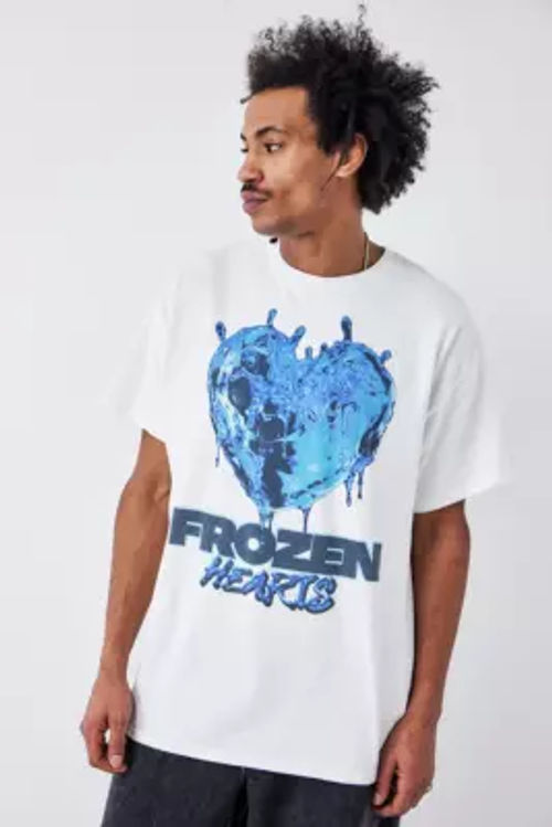 UO Ecru Frozen Hearts T-Shirt...