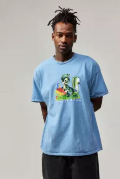 UO Squirrel T-Shirt - Blue L at Urban Outfitters
