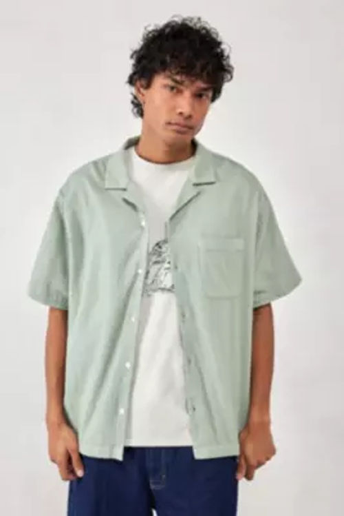 UO Seafoam Crinkle Shirt -...