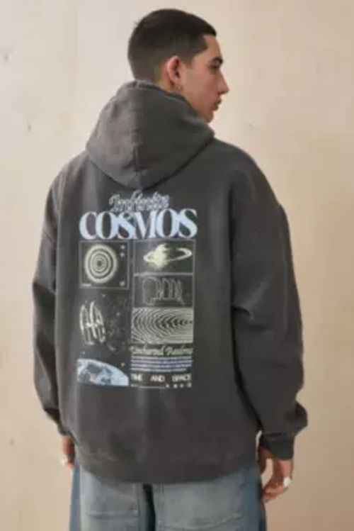 UO Washed Black Cosmos Hoodie...