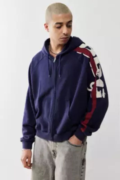 BDG Zip-Through Hoodie - Navy...