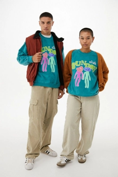 Uo Purple Sunday Club Sweatshirt Purple L At Urban Outfitters 46 00 Mirror Online