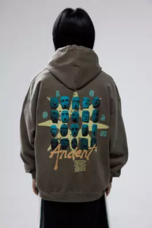 UO Brown Ancient Hoodie -...