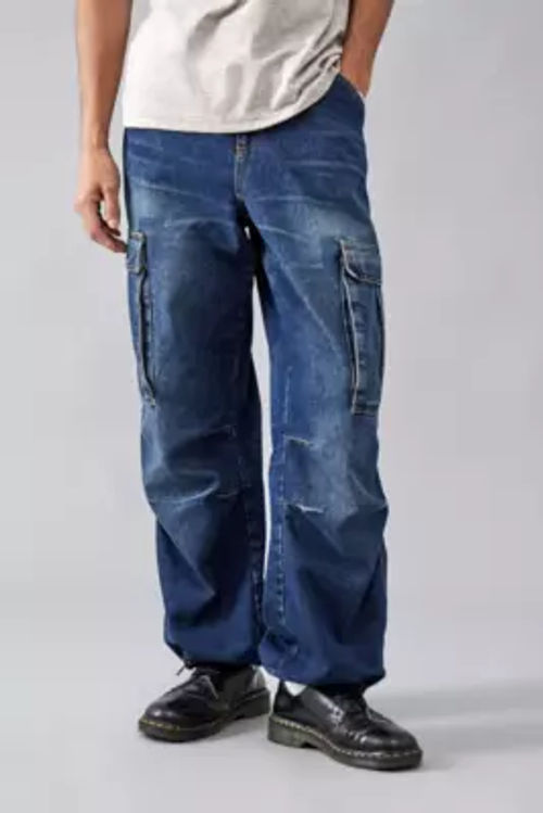 BDG Urban Outfitters MID RISE FLARE - Relaxed fit jeans - dark vintage/blue  