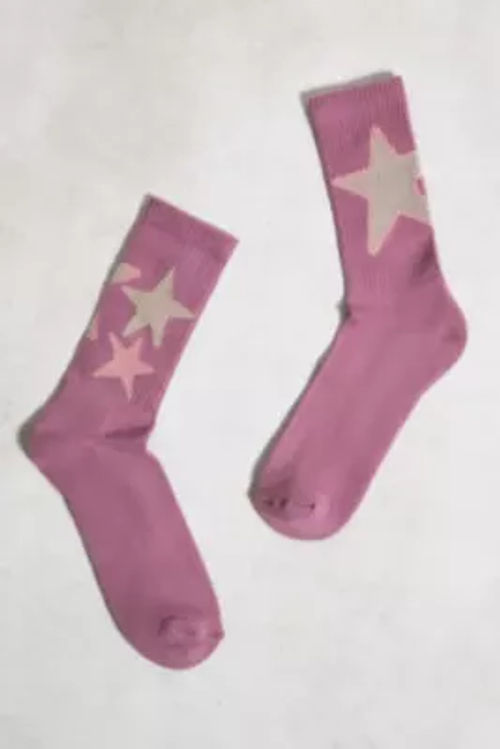 UO Pink Star Socks - Pink at...