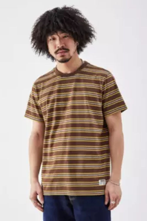 BDG Brown Striped T-Shirt 2XL...