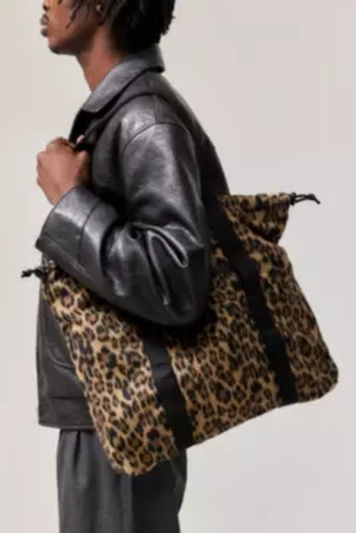 UO Fur Leopard Print Tote Bag...