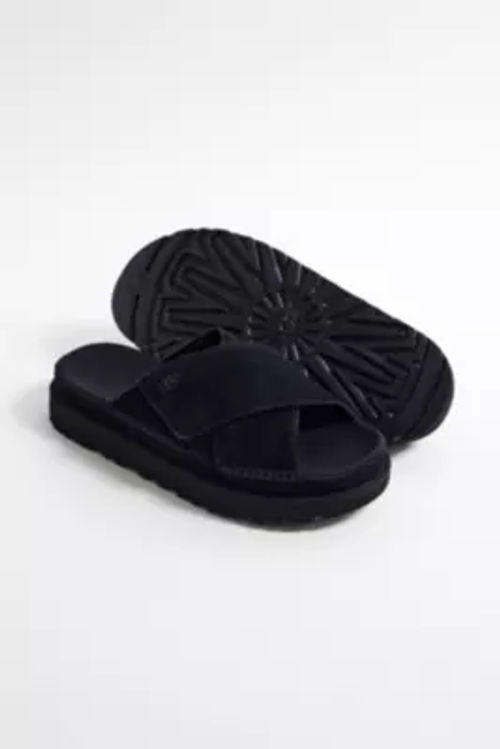 UGG Goldenstar Black Sliders...