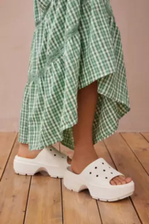 Crocs Stomp White Sliders -...