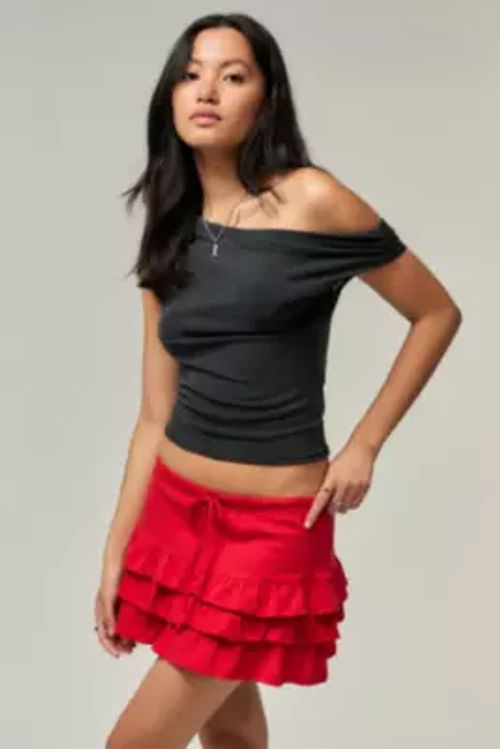 Archive At UO Red Ruffle Mini...