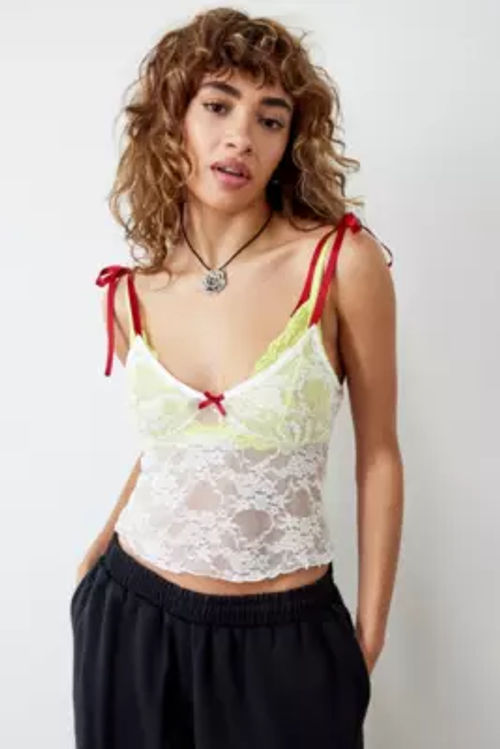 Real Underwear Geo Lace Triangle Ivory Bralette - black L at Urban  Outfitters, Compare