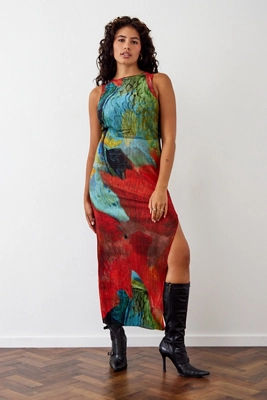 Red tank cheap maxi dress