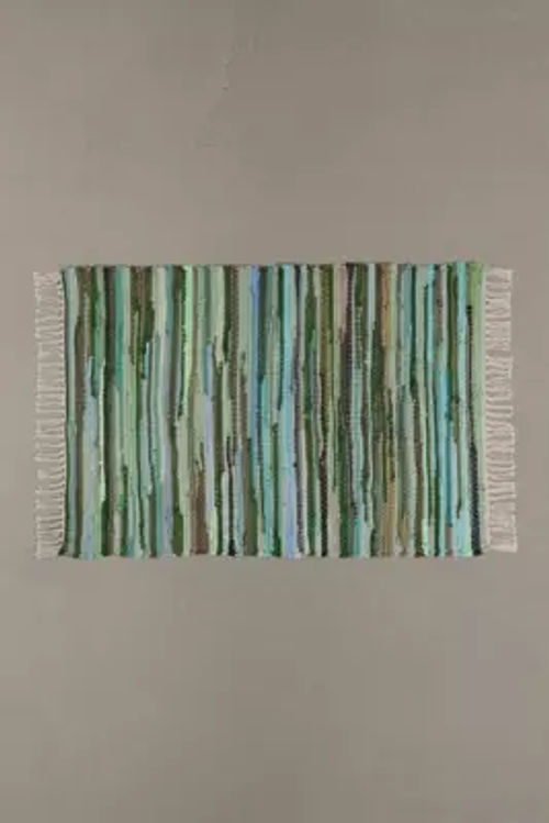 Green Tonal Stripe 2x3 Rug -...