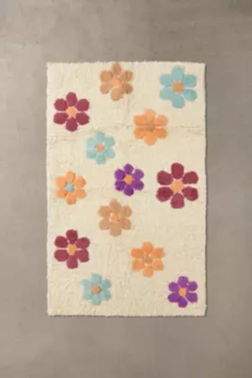 Pastel Floral Shaggy 3x5 Rug...