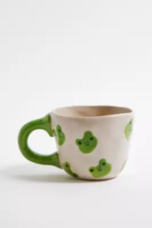 Frog Painted Mug - Green ALL...