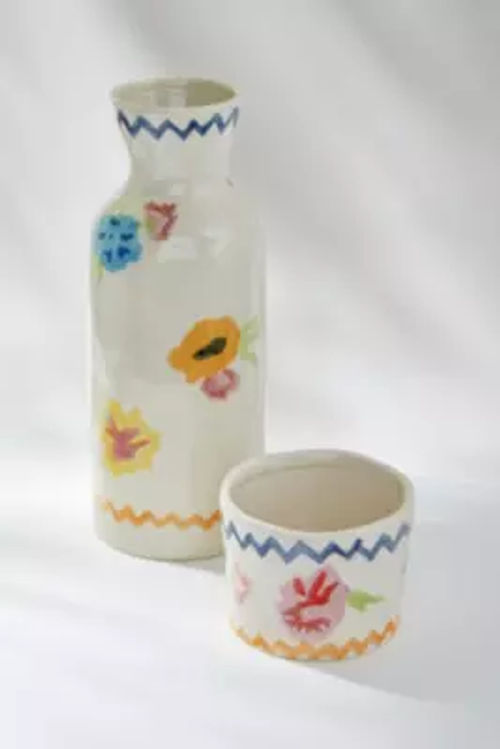 Floral Ceramic Carafe Set ALL...