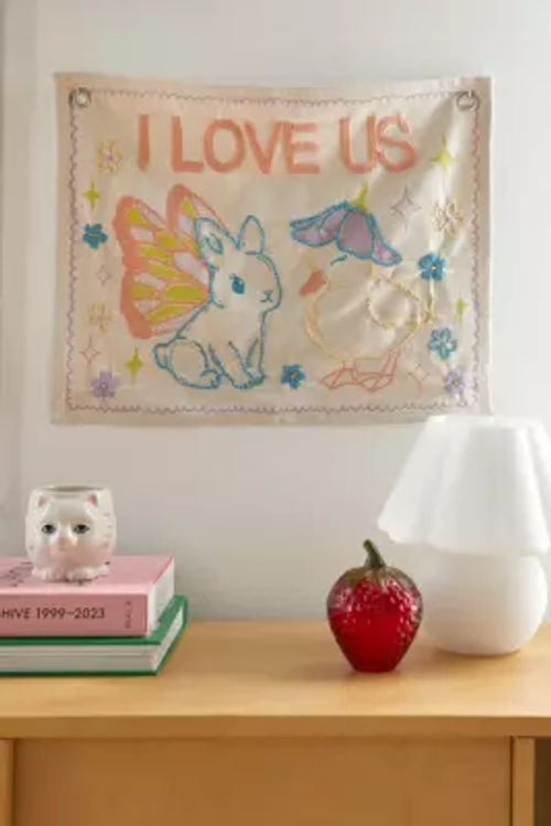 I Love Us Embroidered Wall...