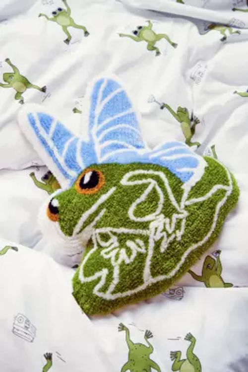 Froggy Fairy Tufted Cushion -...