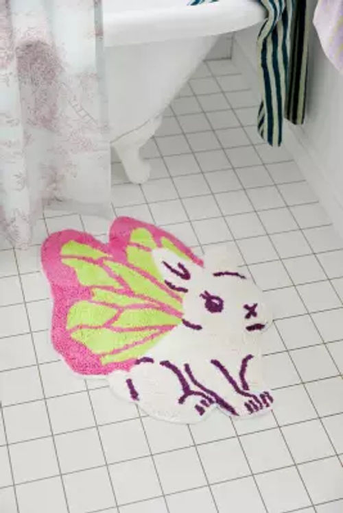 Bunnyfly Bath Mat - White ALL...