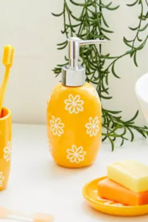Orange Daisy Soap Dispenser -...