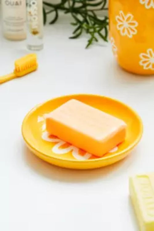 Orange Daisy Soap Dish -...