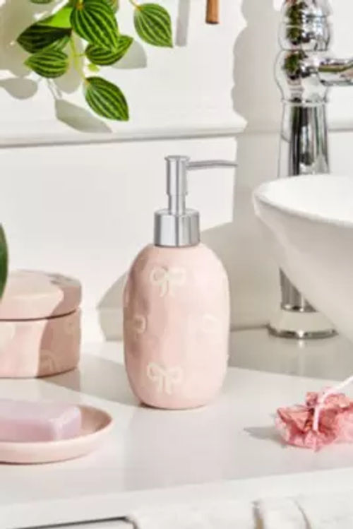 Pink Bow Soap Dispenser -...