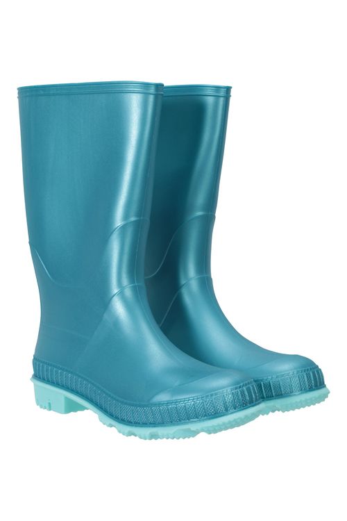 Plain Kids Wellies - Teal