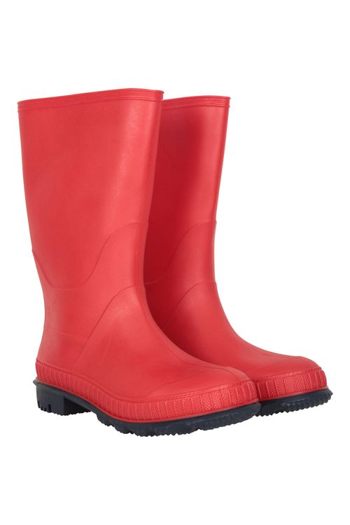 Plain Kids Wellies - Red