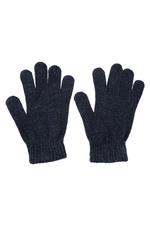 Chenille Womens Gloves - Navy