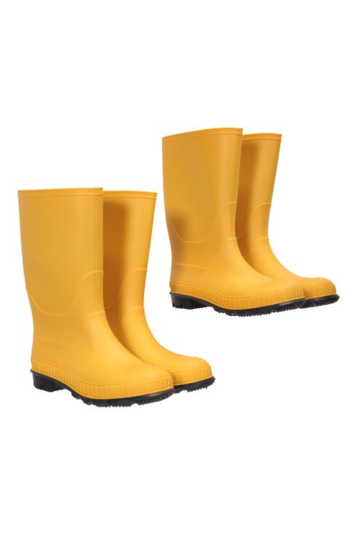 Plain Kids Wellies - 2-Pack - Yellow