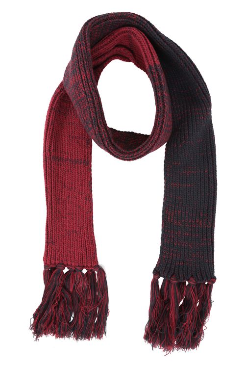 Ombre Pom Pom Scarf - Red