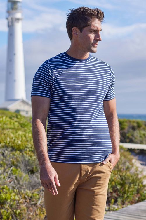 Mallow Stripe Mens T-Shirt -...