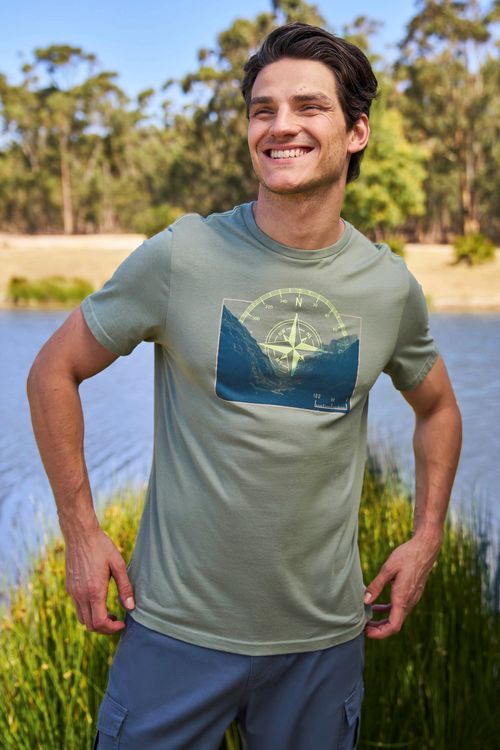 Compass Mens Organic T-Shirt...