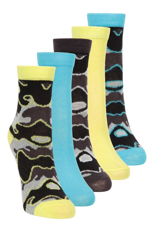 Kids Patterned Mid-Calf Socks...