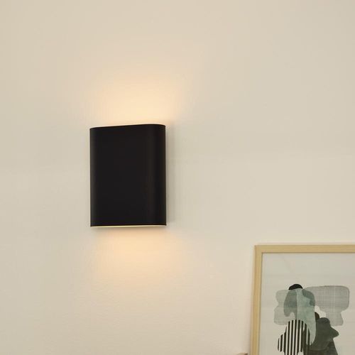Schwarze Wandleuchte Ovalis,...