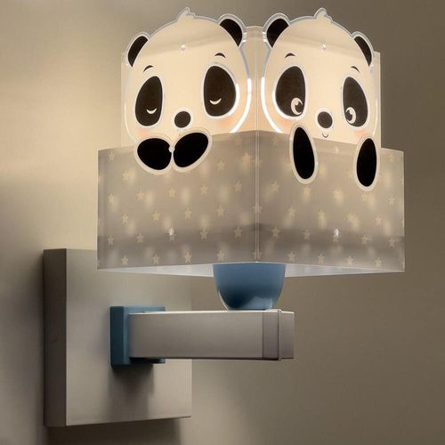 Wandleuchte Panda in Hellblau...