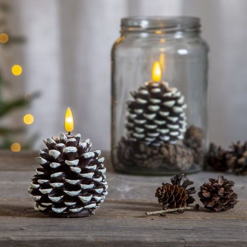 LED Wachskerze Flamme Cone in...