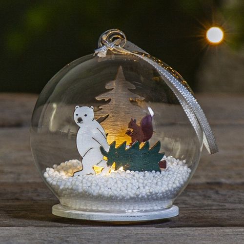 LED Weihnachtskugel Eisbär...